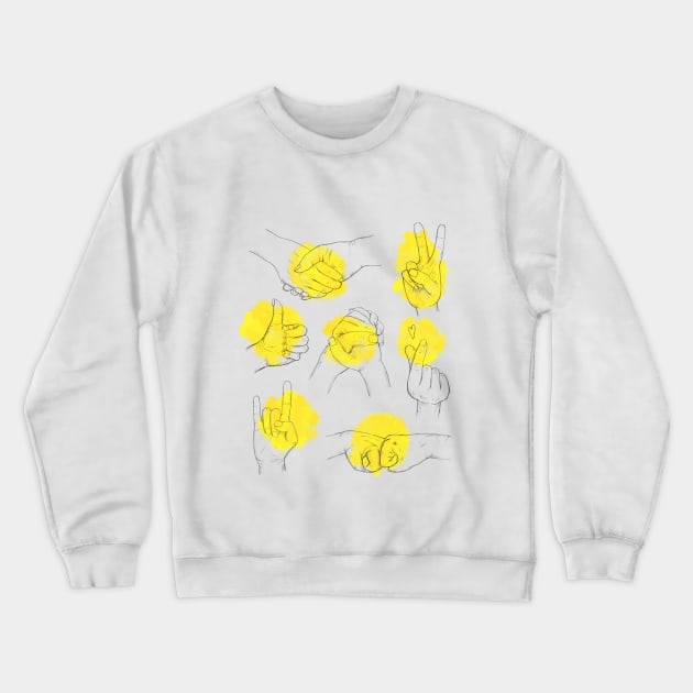 Supportive gestures set Crewneck Sweatshirt by Ta_bahdanava